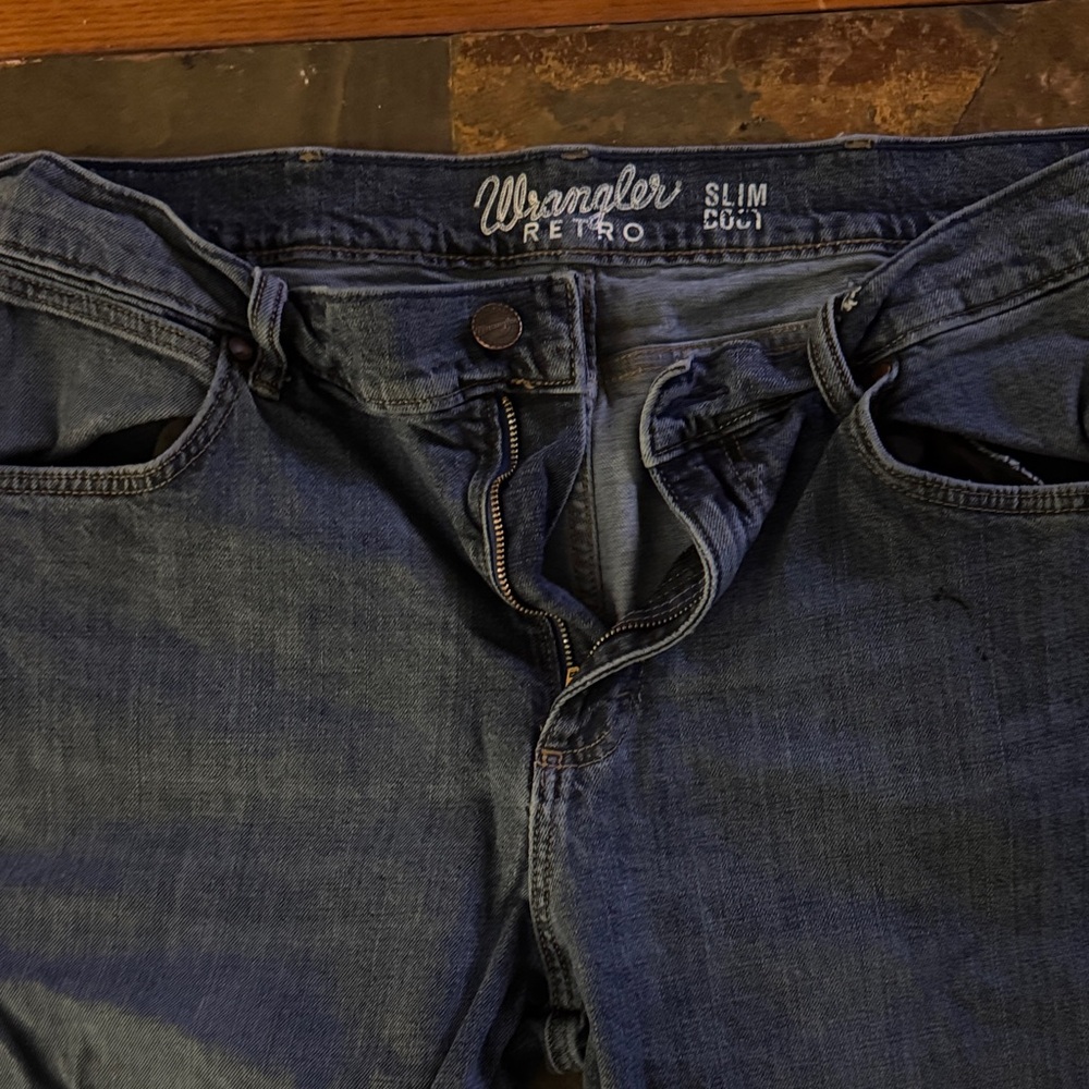 Wrangler Slim Boot Men's Dark Blue Jeans 35x34